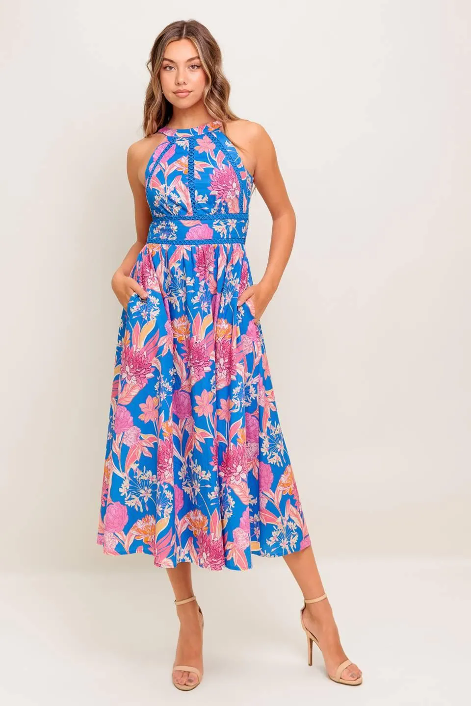 Sun-kissed Flower Woven Midi Dress sold by Zulily product image thumbnail 4
