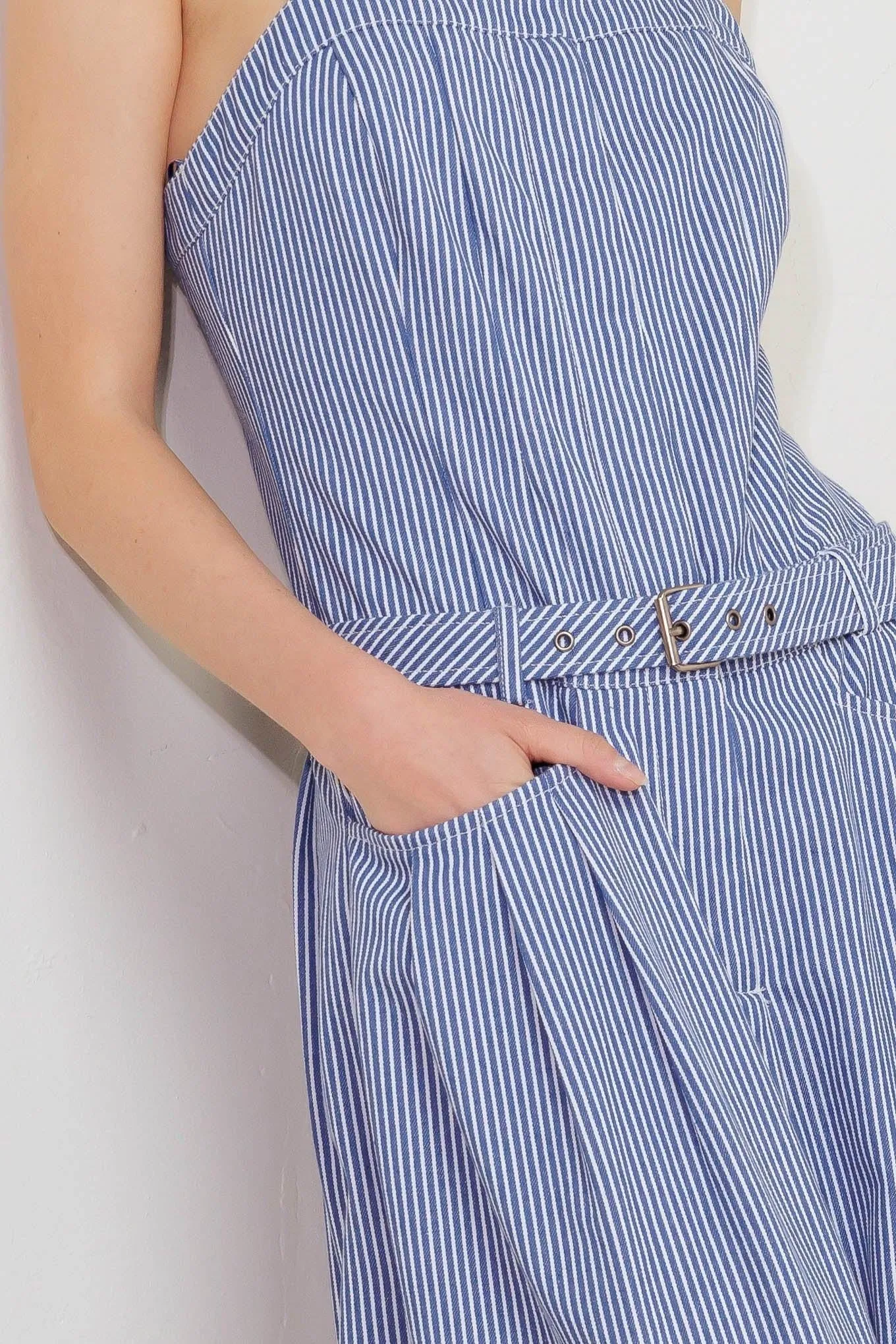 Fresh Petal Blue Woven Jumpsuit sold by Zulily product image thumbnail 2
