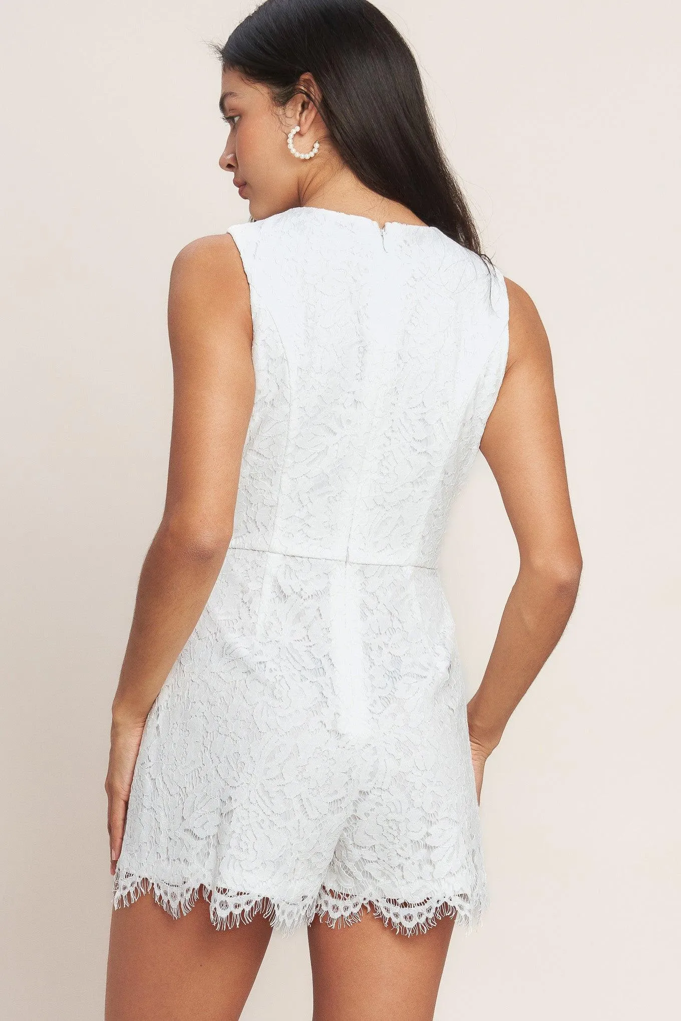 Confidently Yours Woven Lace Skort Romper sold by Zulily product image thumbnail 2