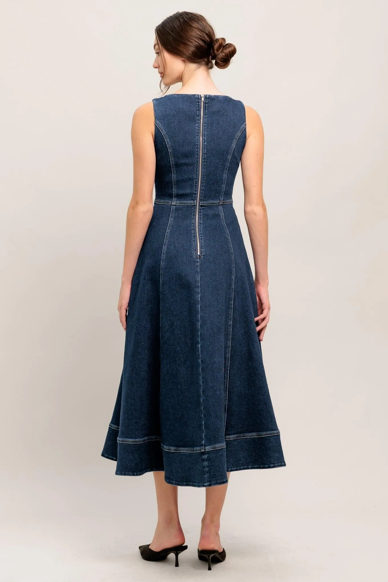 Simple Statement Denim Denim Midi Dress sold by Zulily product image thumbnail 2