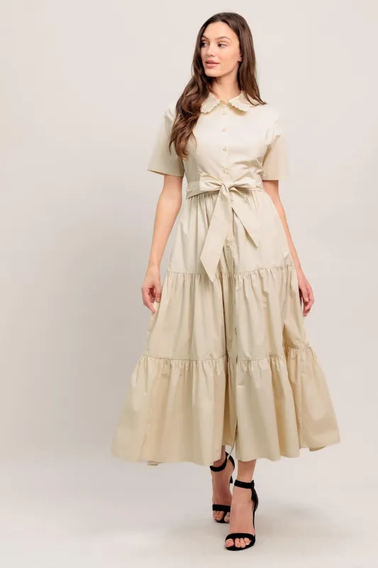 Worth the Wait Woven Midi Dress made by Flying Tomato