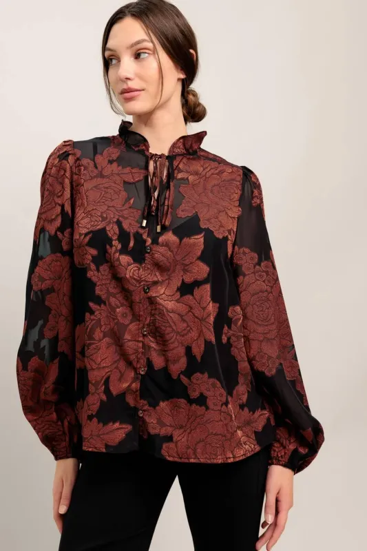 Just Dark Enough to Feel Special Woven Top made by Flying Tomato