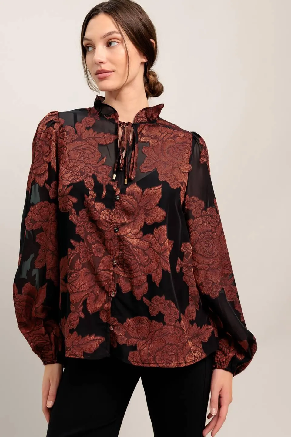 Just Dark Enough to Feel Special Woven Top sold by Zulily