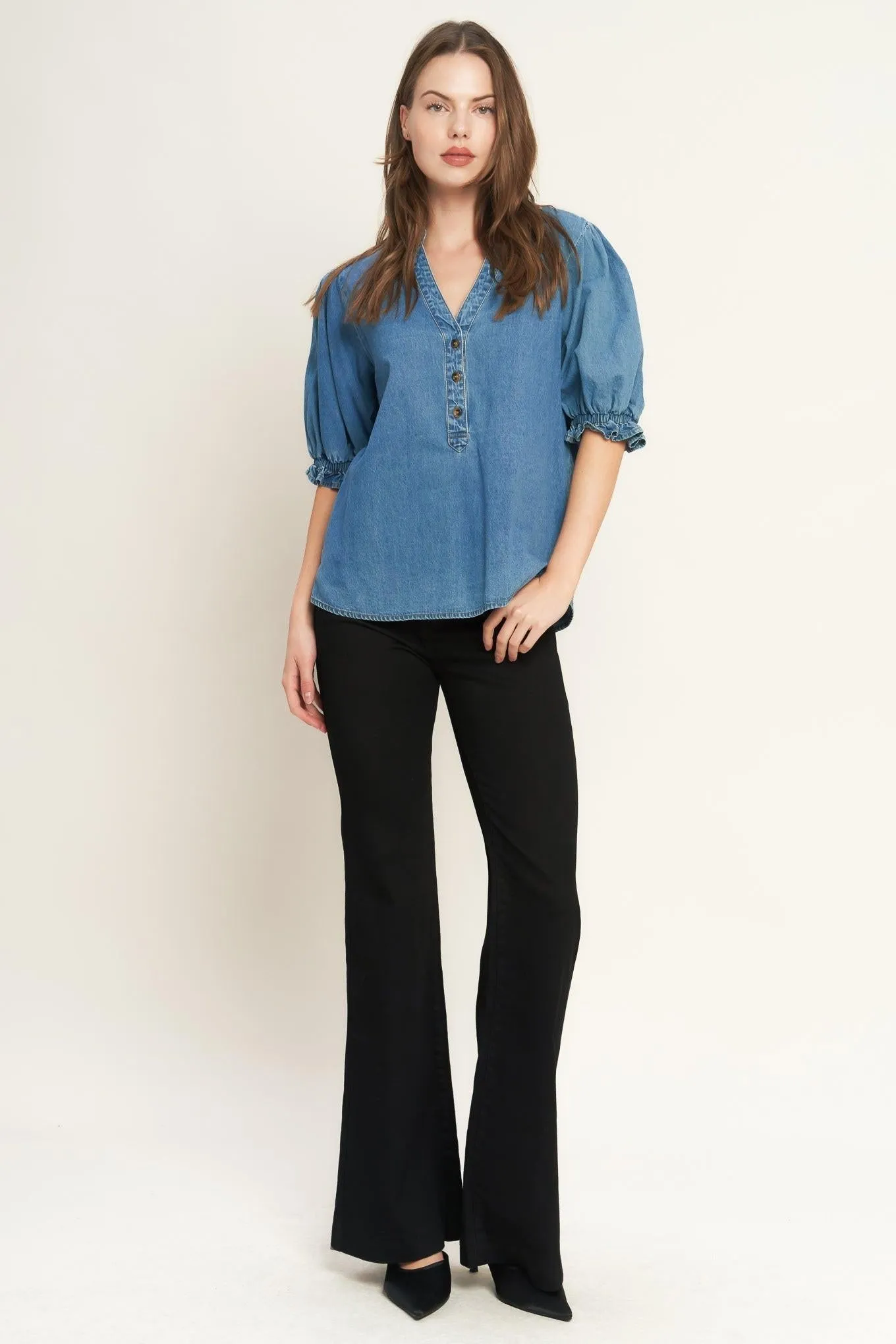 Closer to You Denim Top sold by Zulily product image thumbnail 4