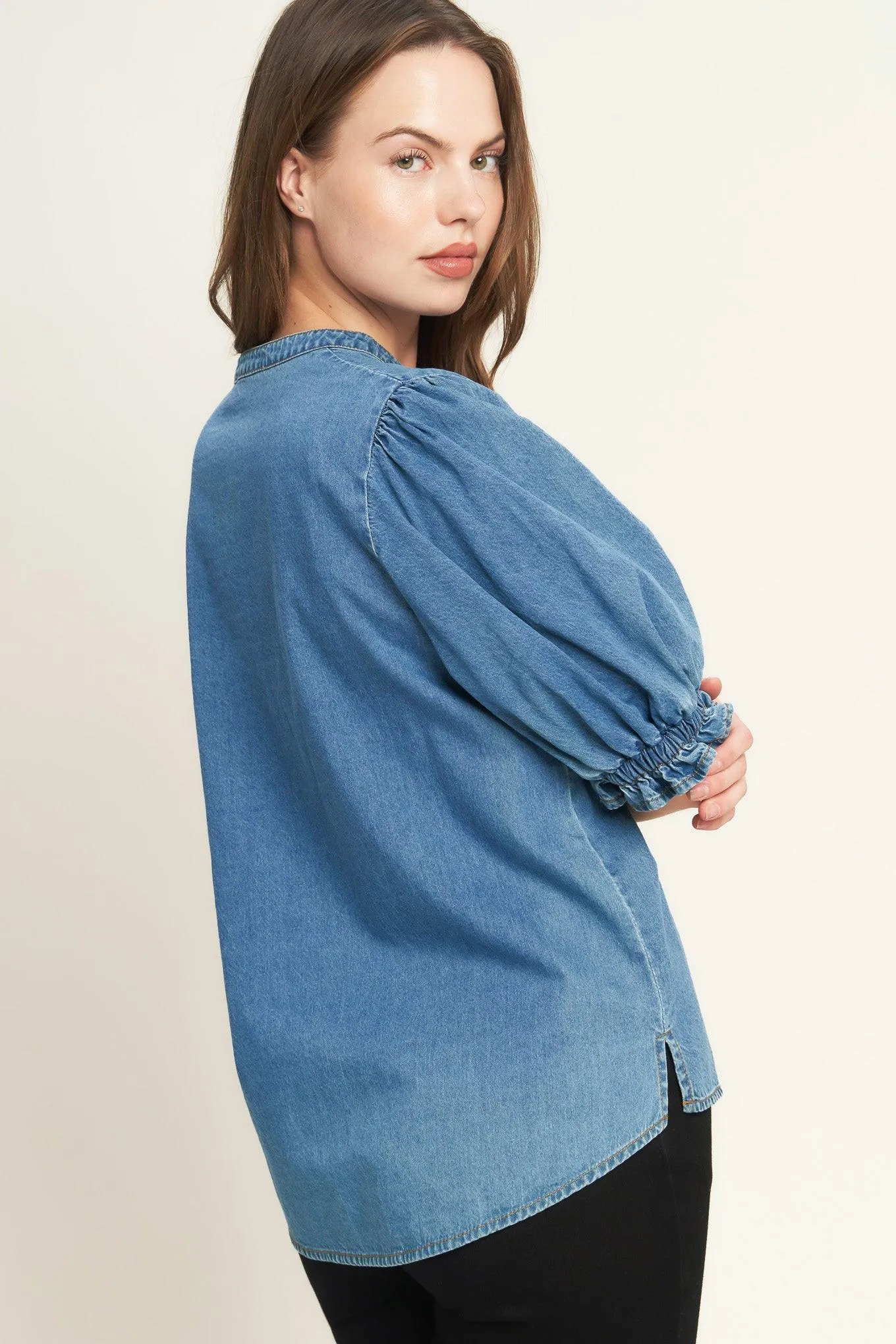 Closer to You Denim Top sold by Zulily product image thumbnail 2
