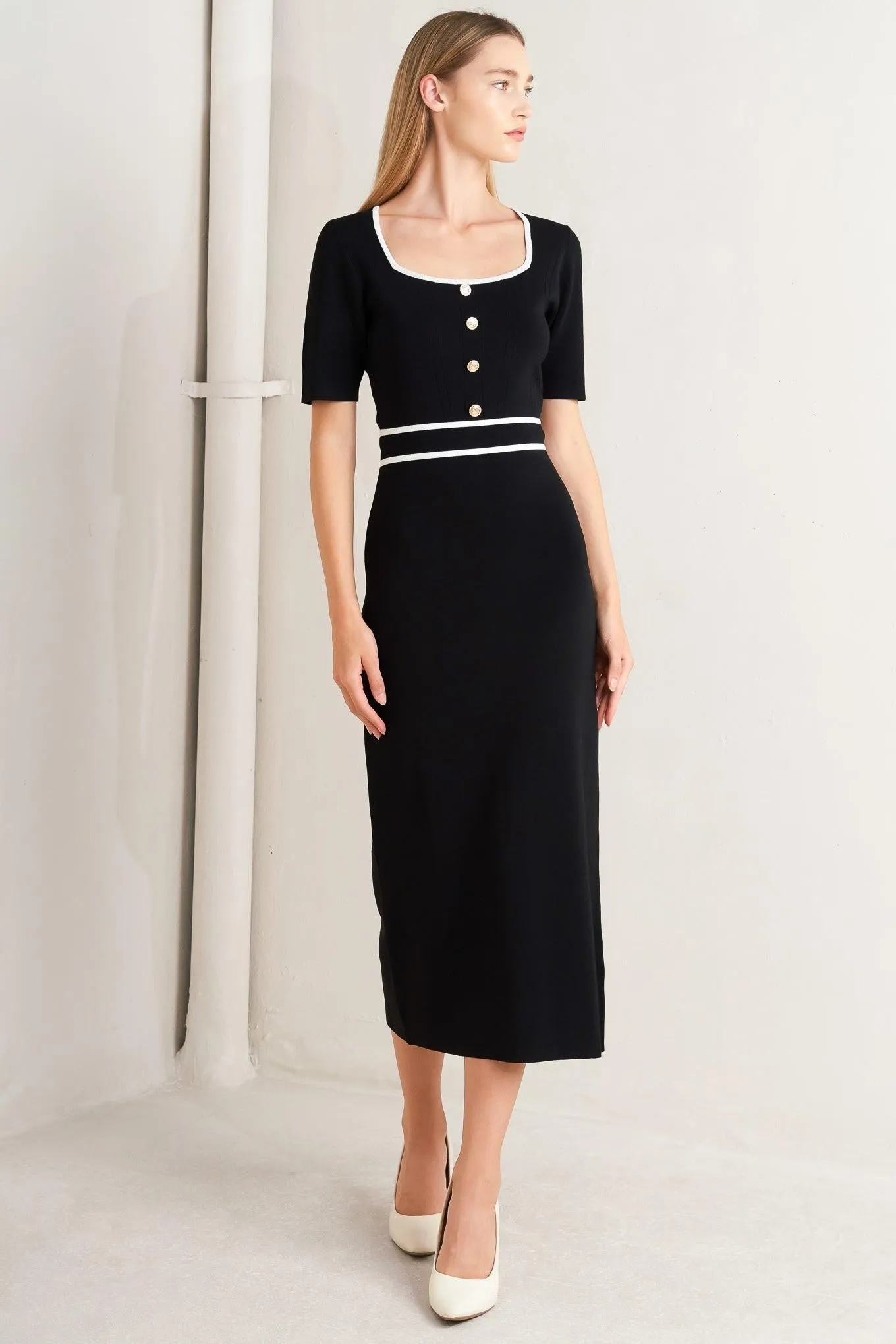 Elegant Frame Sweater Knit Midi Dress sold by Zulily product image thumbnail 2