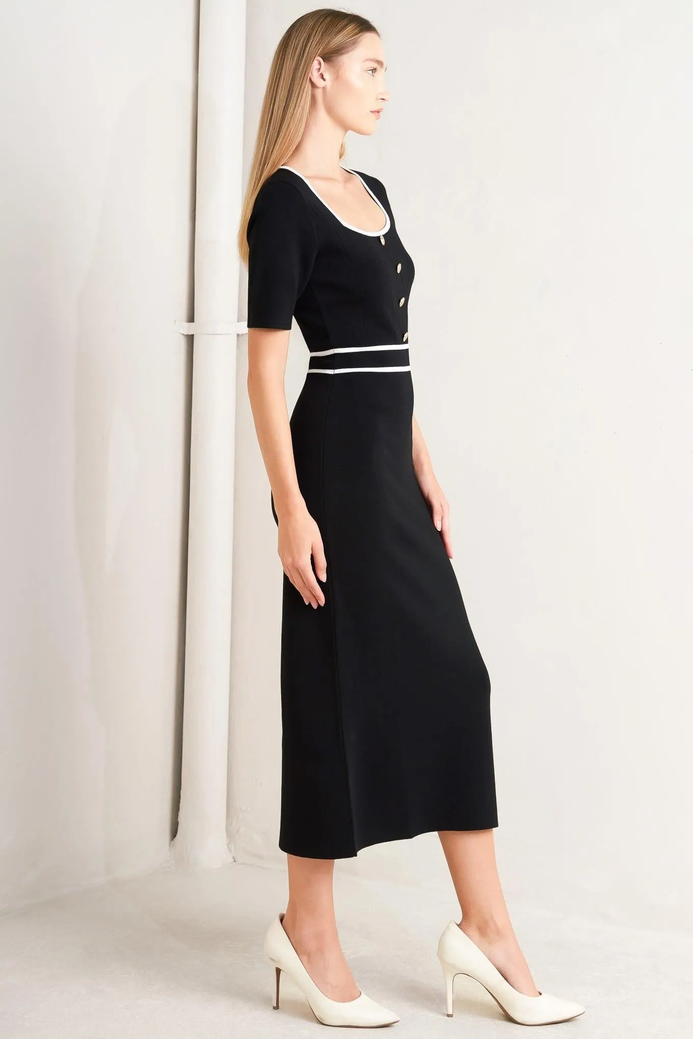 Elegant Frame Sweater Knit Midi Dress sold by Zulily product image thumbnail 3