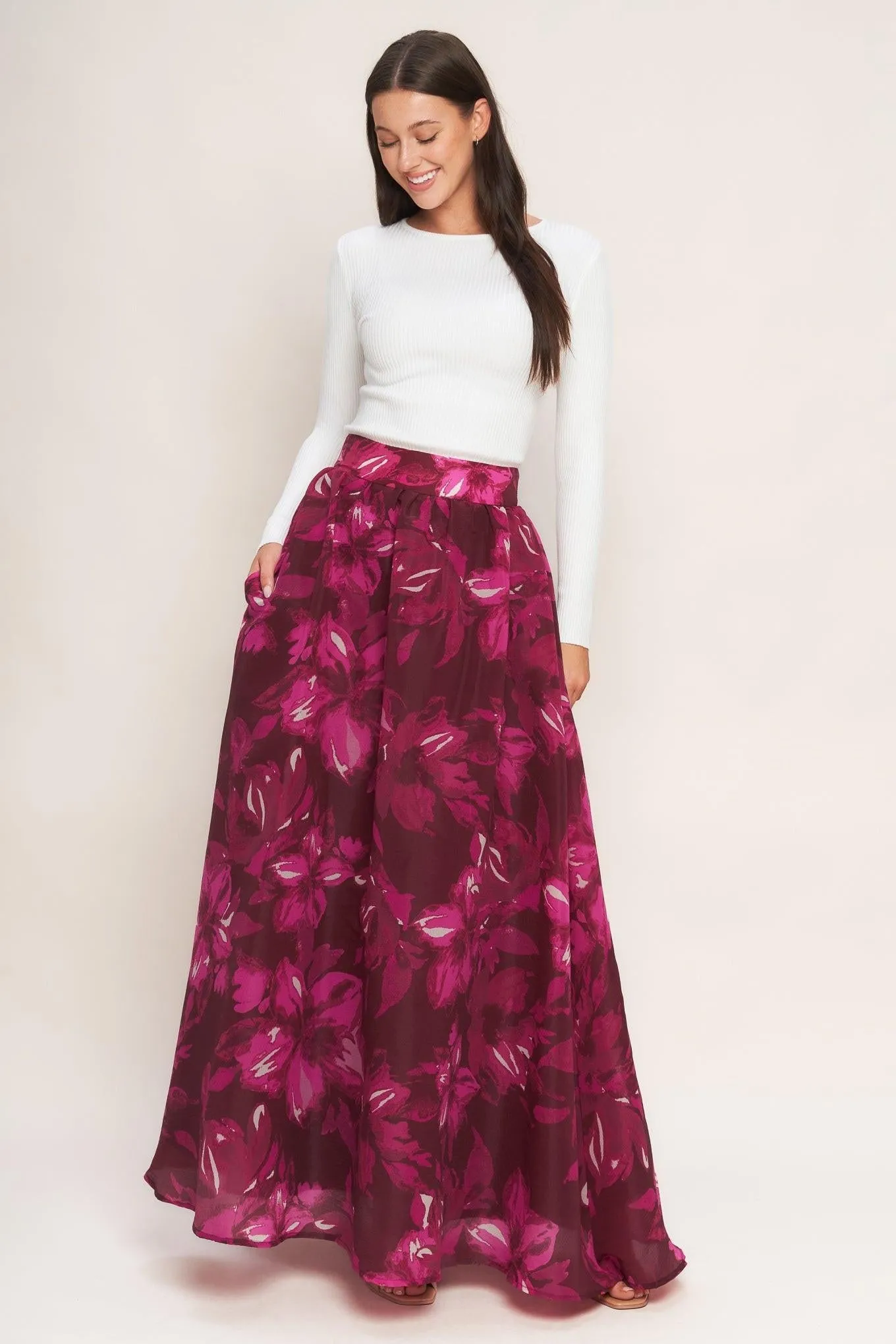 Bouquet No.9 Woven Maxi Full Skirt sold by Zulily