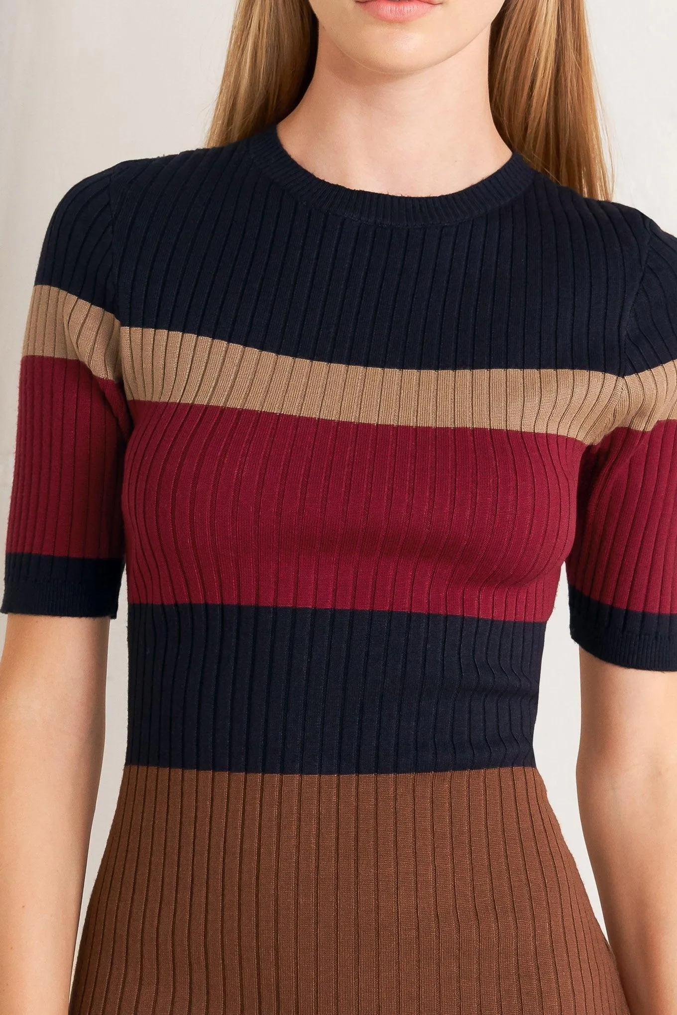 Fall Rhythm Color Blocked Midi Sweater Dress sold by Zulily product image thumbnail 2