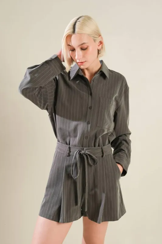 Am I Okay With Woven Romper made by Flying Tomato