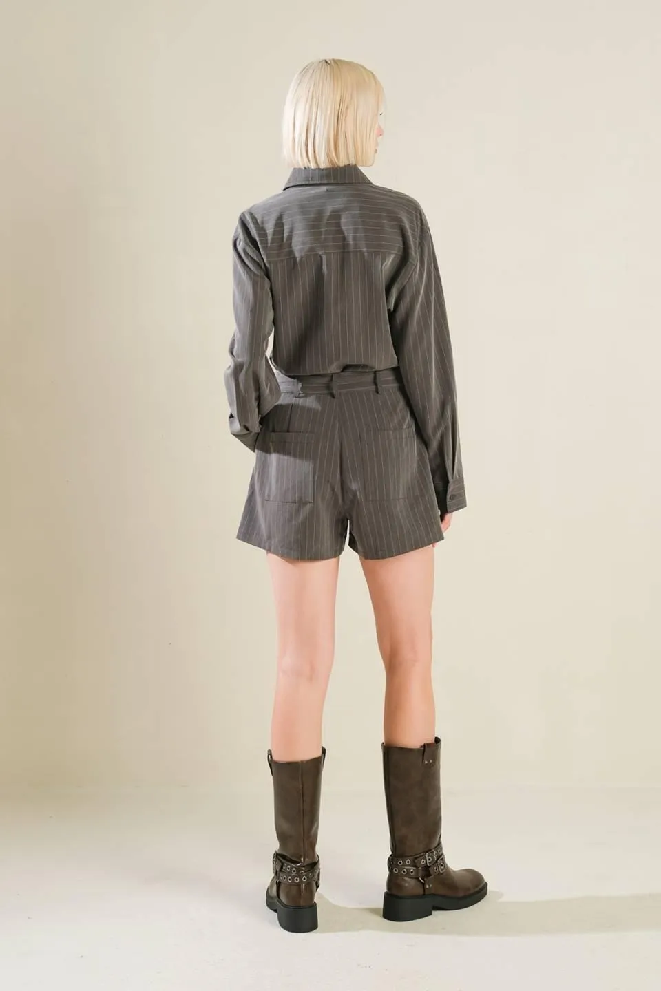 Am I Okay With Woven Romper sold by Zulily product image thumbnail 2