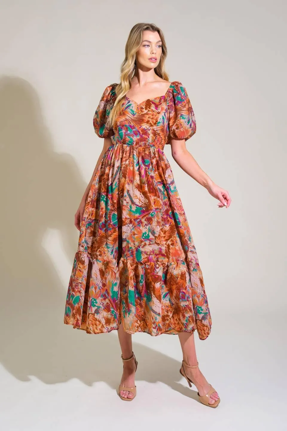 Bring Us Back Woven Midi Dress sold by Zulily