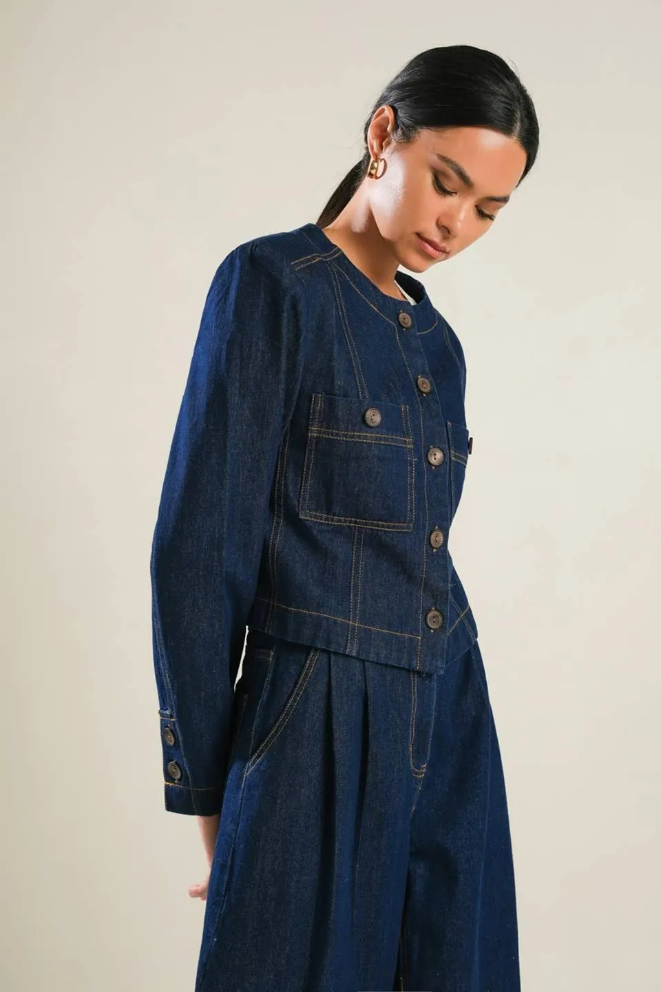 Crisp Canvas Denim Jacket sold by Zulily product image thumbnail 3