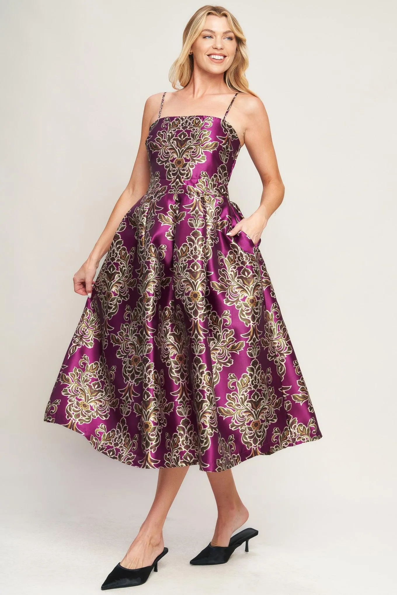 Along the Way Woven Midi Dress sold by Zulily product image thumbnail 4