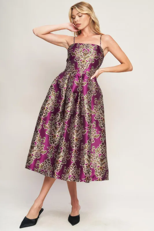 Along the Way Woven Midi Dress made by Flying Tomato