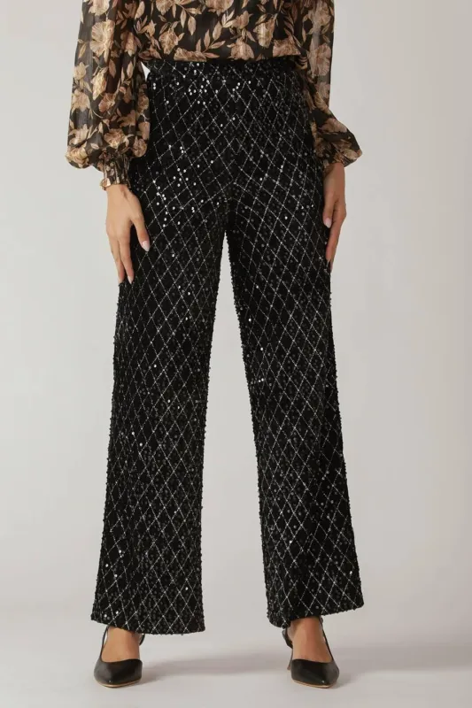 Running Out of Time Sequin Pants made by Flying Tomato