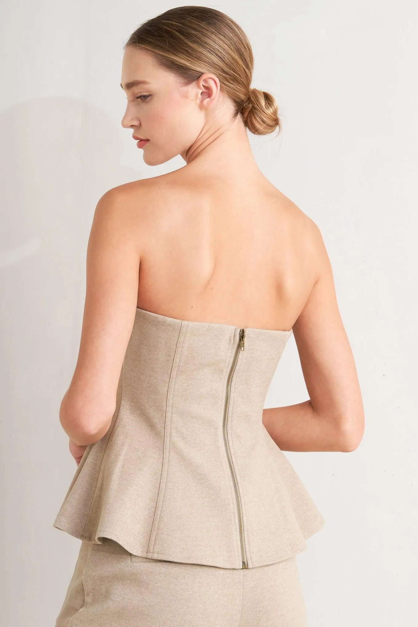 Modern Corset Mocha Knit Top sold by Zulily product image thumbnail 3