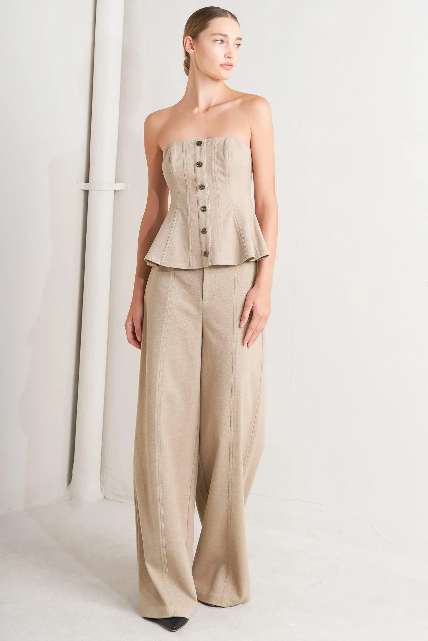 Modern Corset Mocha Knit Top sold by Zulily product image thumbnail 4