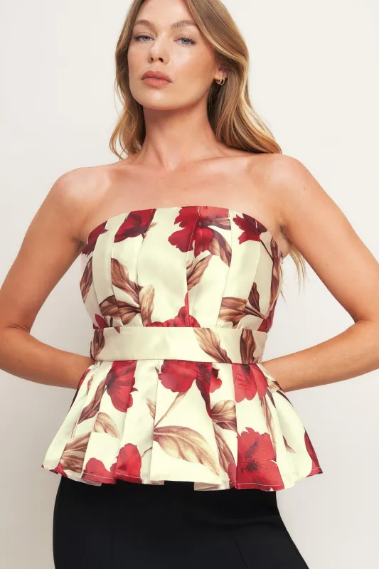 Holiday Blossom Woven Top made by Flying Tomato
