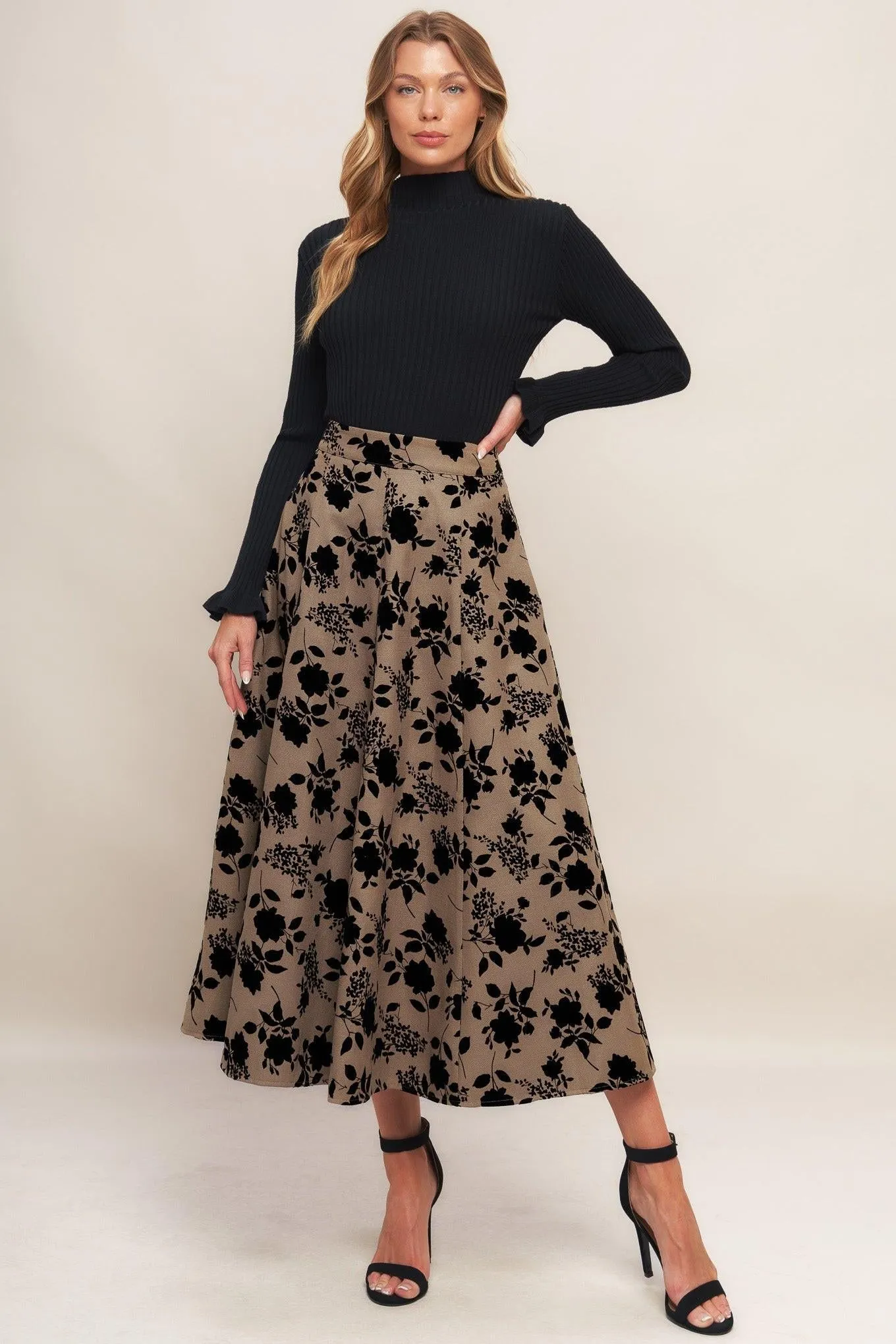 Classic Bloom Look Woven Flocking Circle Skirt sold by Zulily product image thumbnail 4
