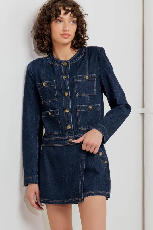 Glam Code Denim Jacket made by Flying Tomato