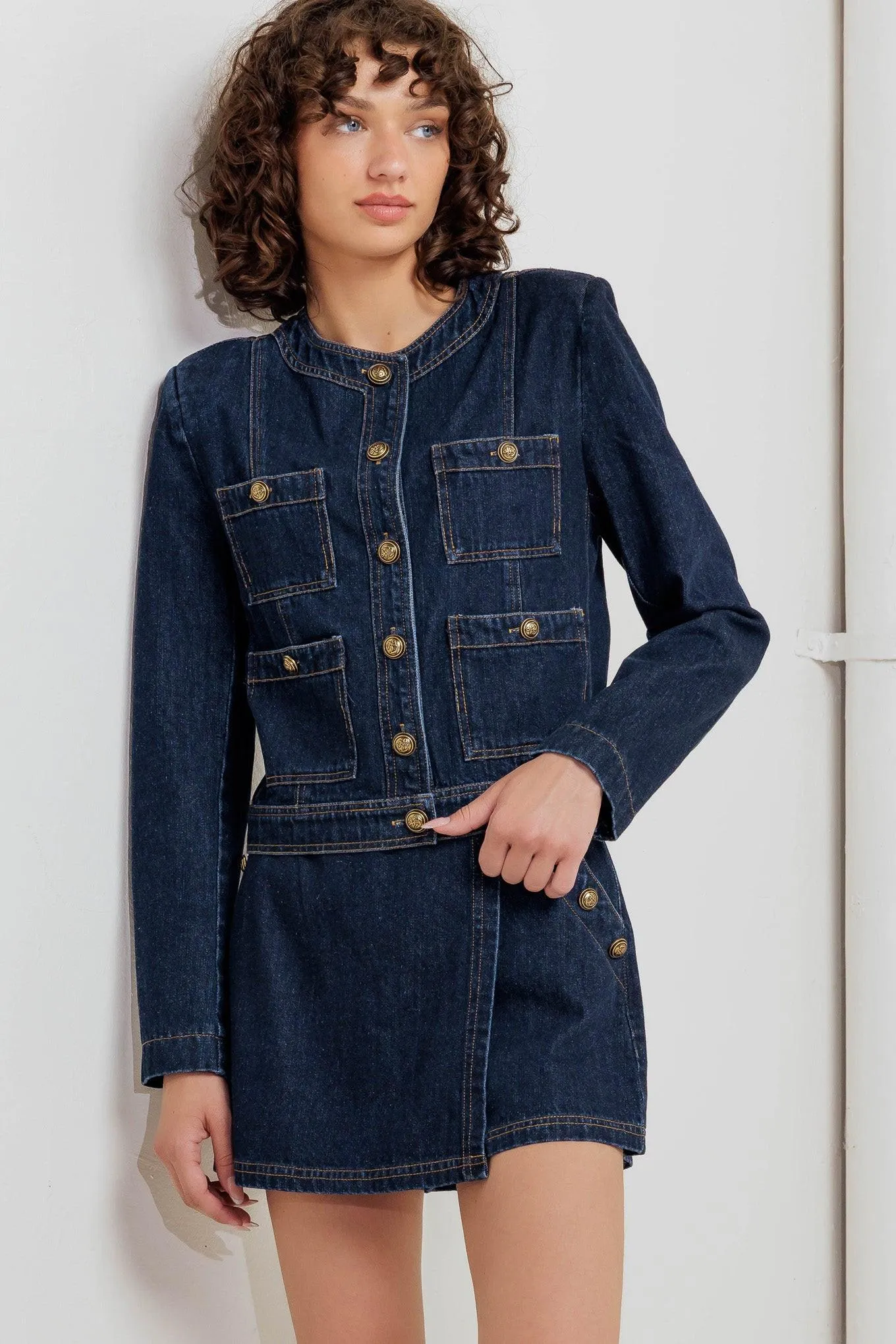 Glam Code Denim Jacket sold by Zulily