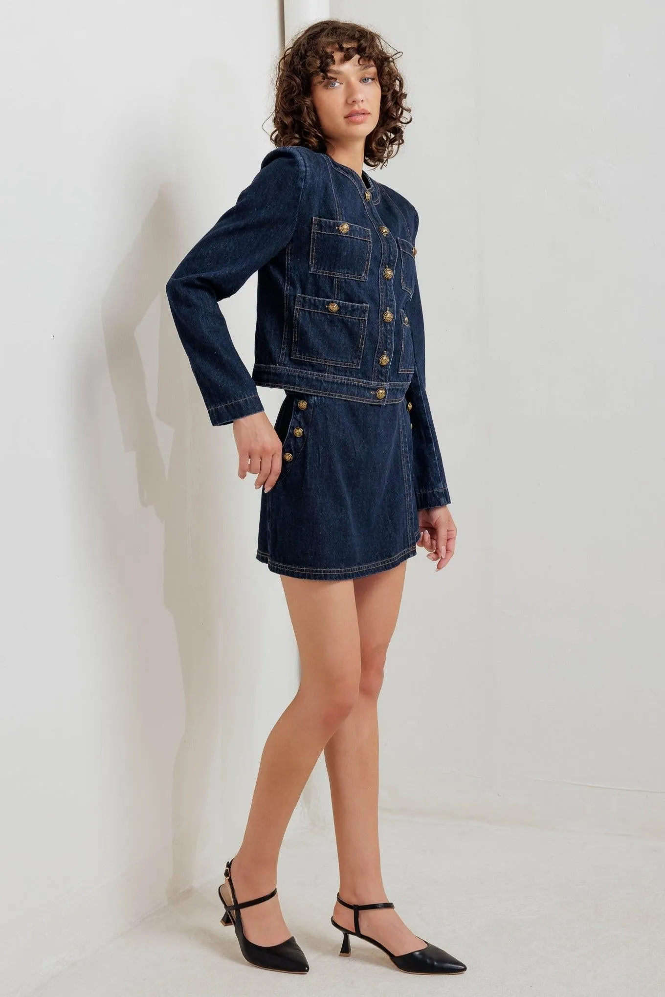 Glam Code Denim Jacket sold by Zulily product image thumbnail 5