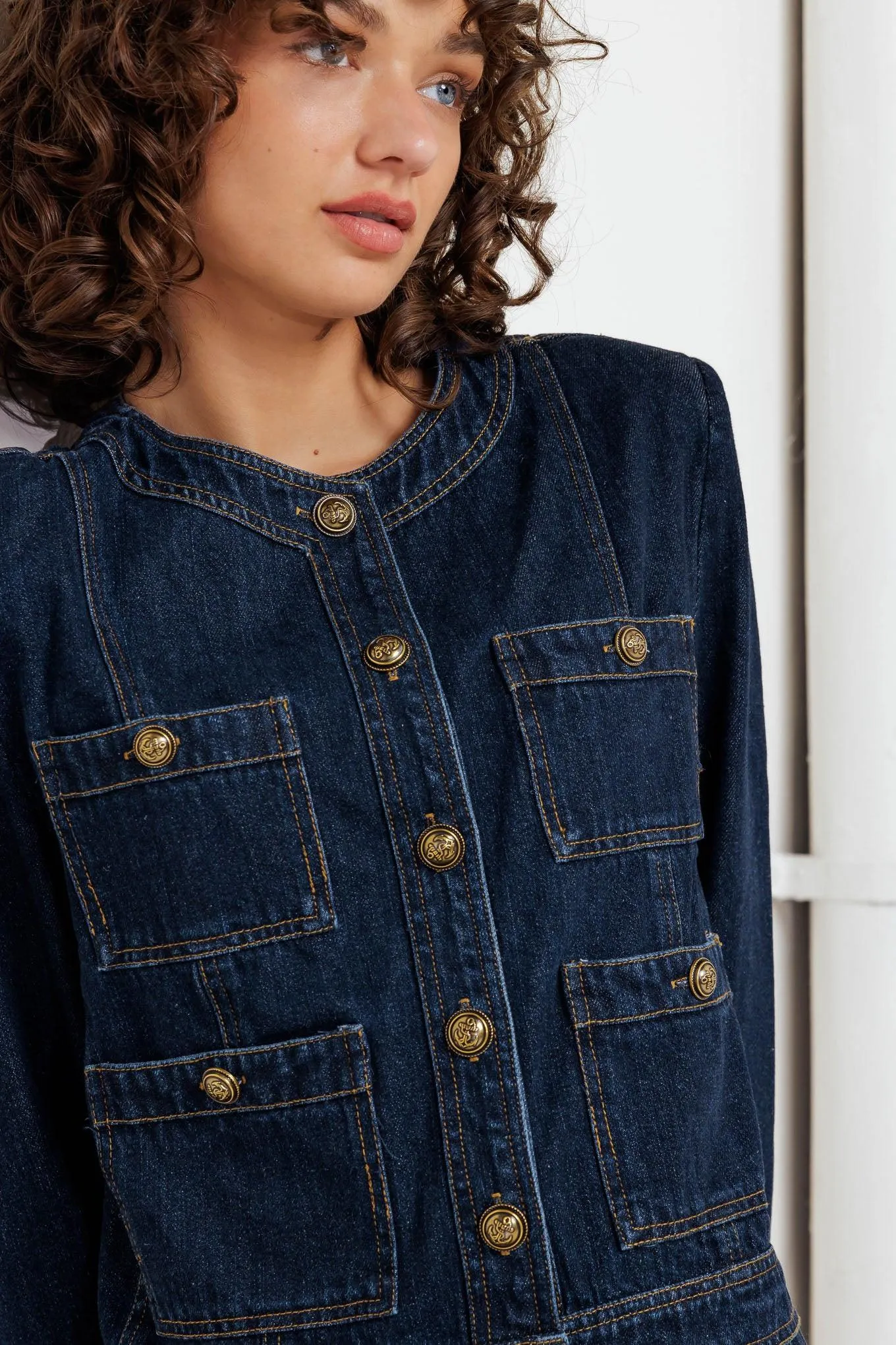 Glam Code Denim Jacket sold by Zulily product image thumbnail 2