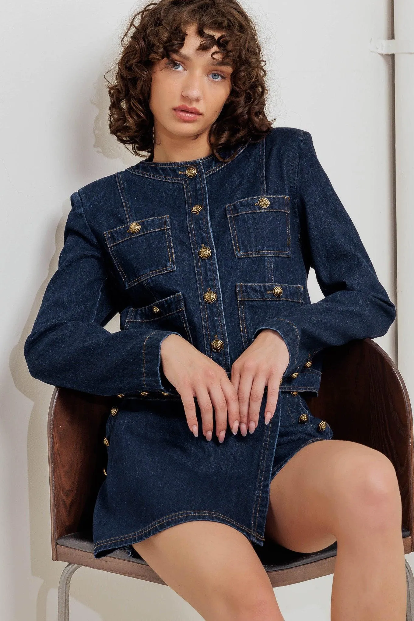 Glam Code Denim Jacket sold by Zulily product image thumbnail 3