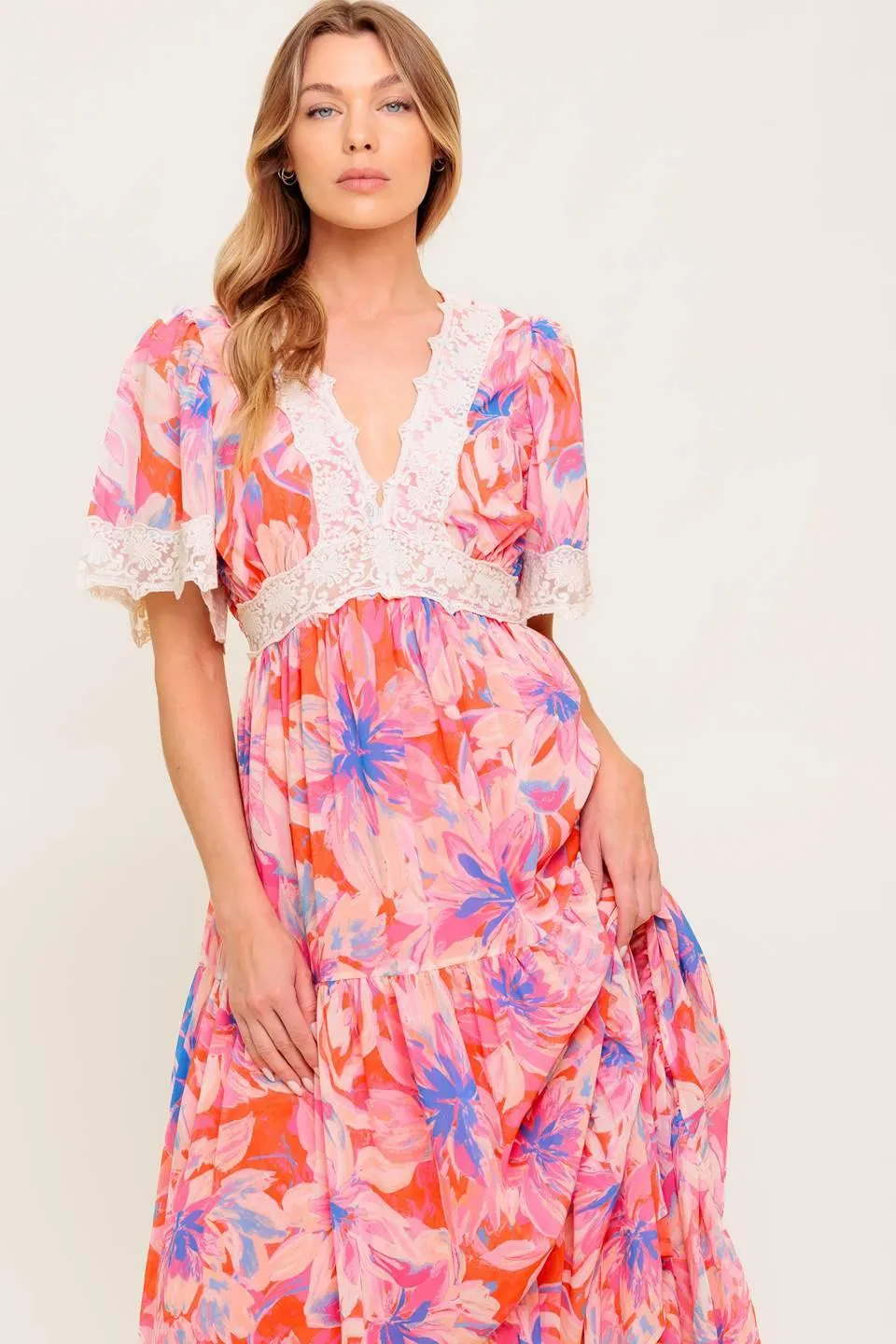 Minimal Bloom Woven Maxi Dress sold by Zulily product image thumbnail 3