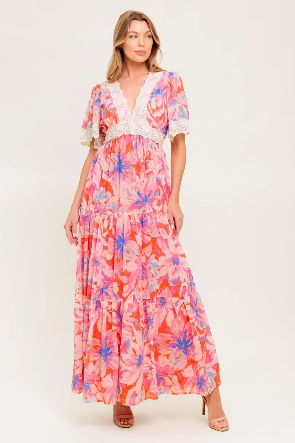 Minimal Bloom Woven Maxi Dress sold by Zulily product image thumbnail 4