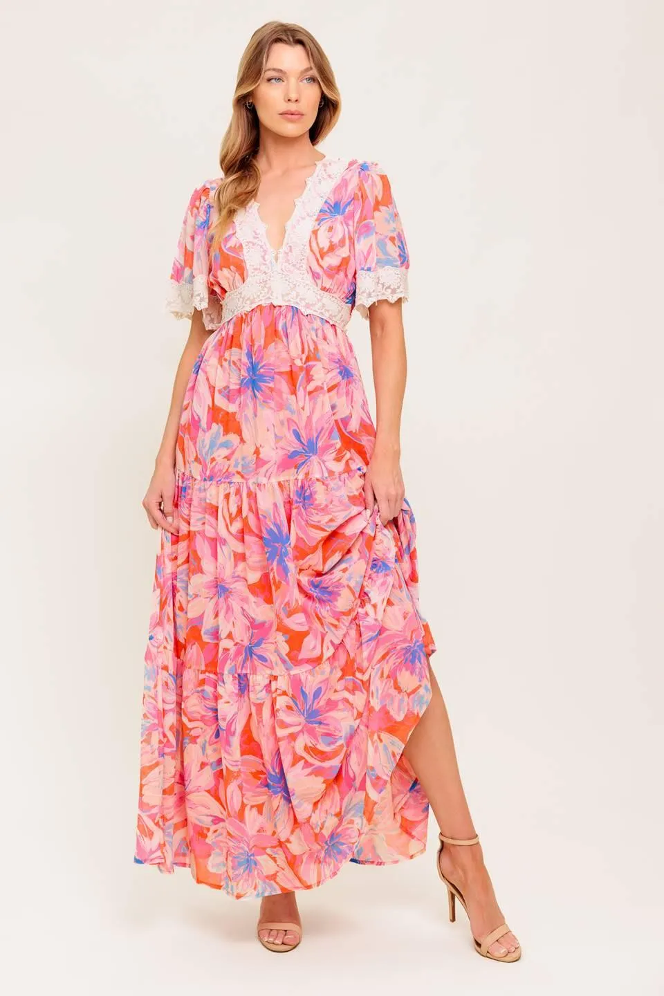 Minimal Bloom Woven Maxi Dress sold by Zulily