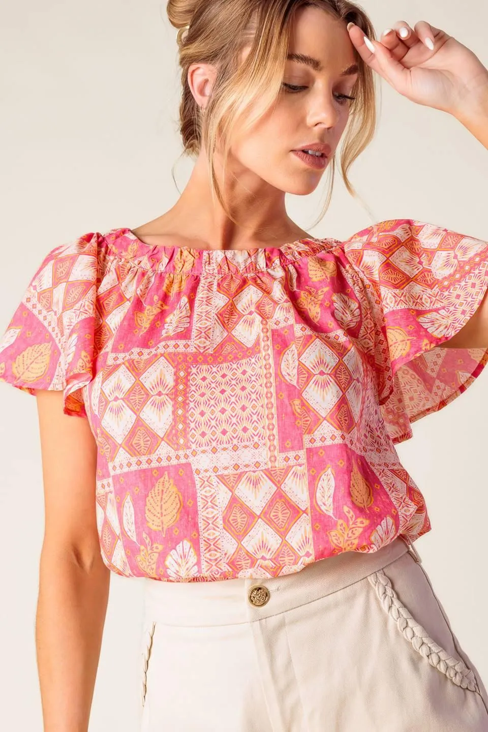 Where to Next Woven Top sold by Zulily product image thumbnail 2