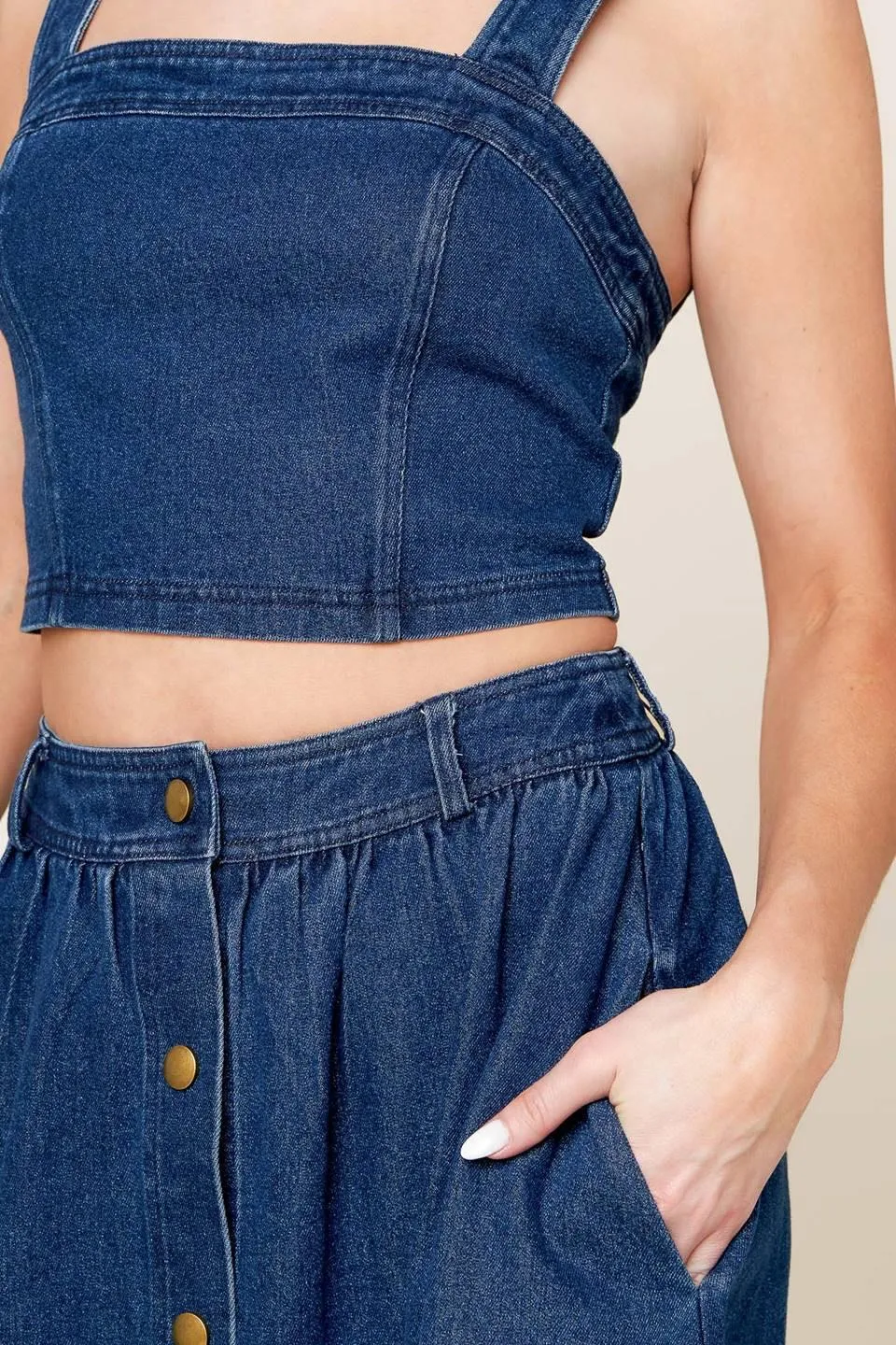 Simply the Vibe Denim Top and Skirt Set sold by Zulily product image thumbnail 2