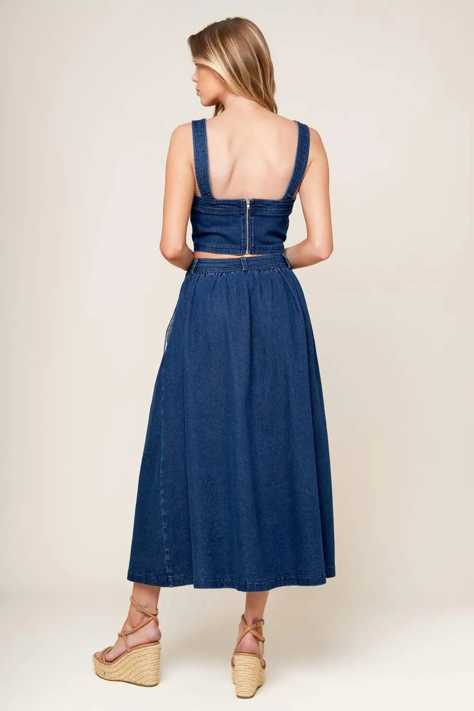 Simply the Vibe Denim Top and Skirt Set sold by Zulily product image thumbnail 3