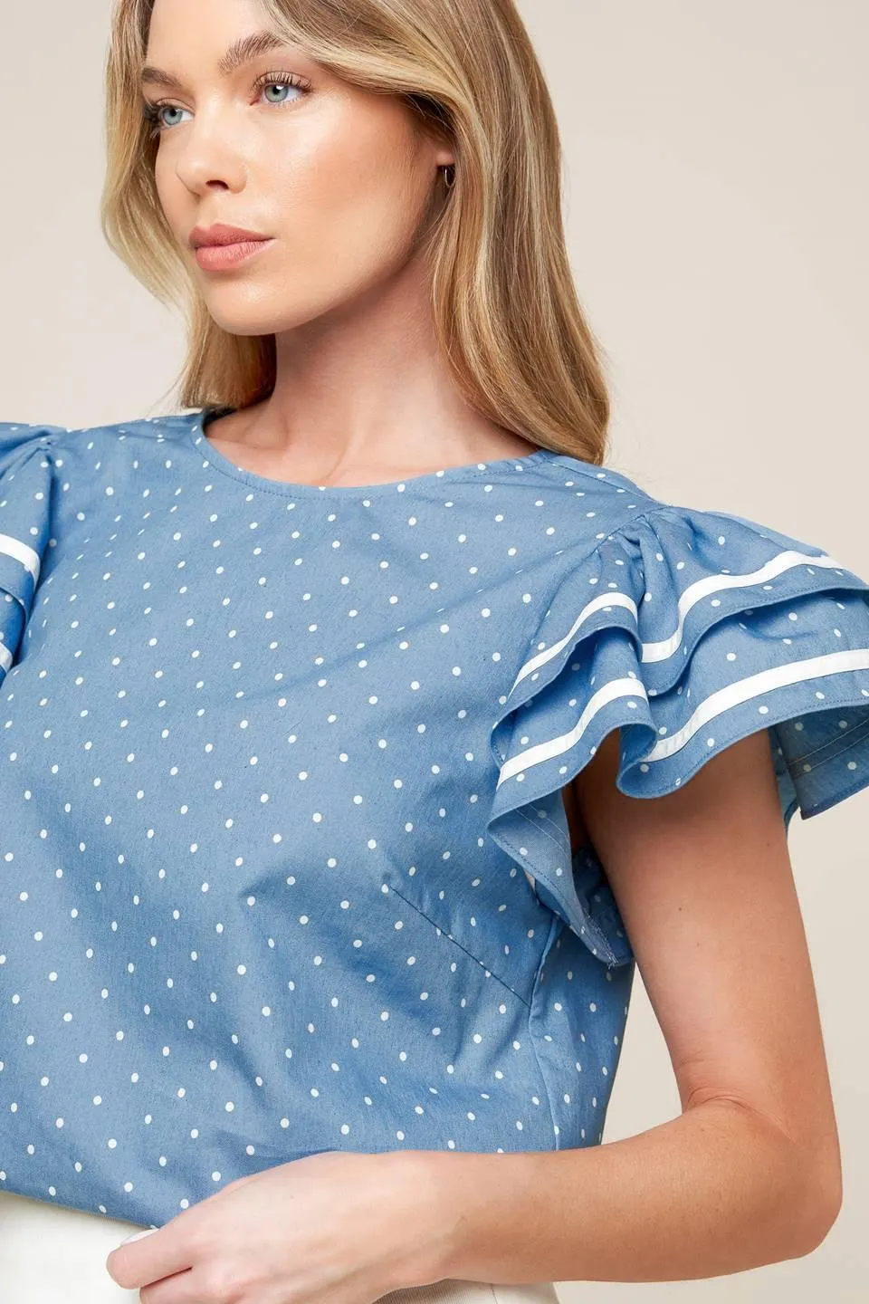 Weekend Getaway Blue Woven Top sold by Zulily product image thumbnail 2