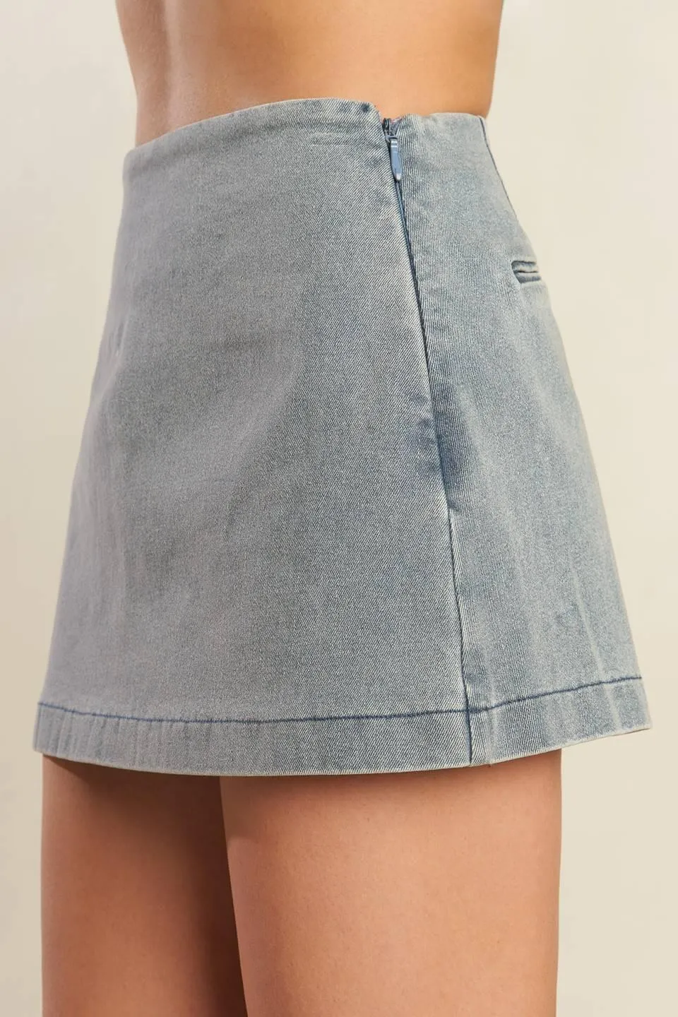 Daisy Date Denim Skort sold by Zulily product image thumbnail 4