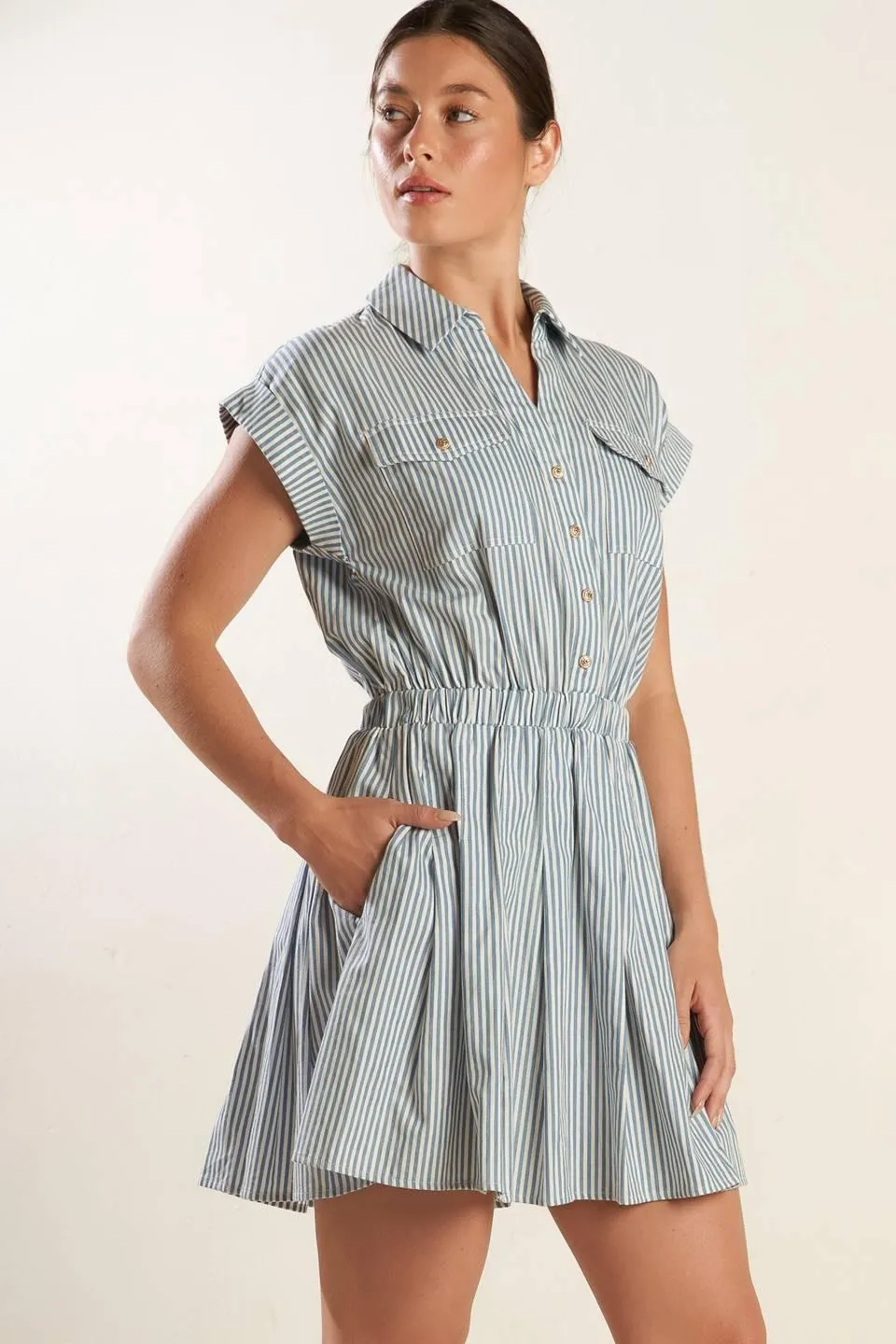 Champagne Toast Woven Mini Dress sold by Zulily product image thumbnail 4