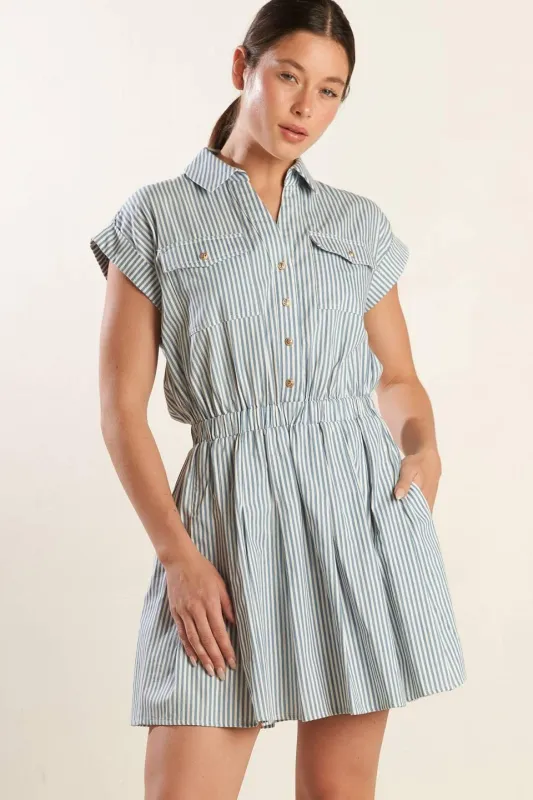 Champagne Toast Woven Mini Dress made by Flying Tomato
