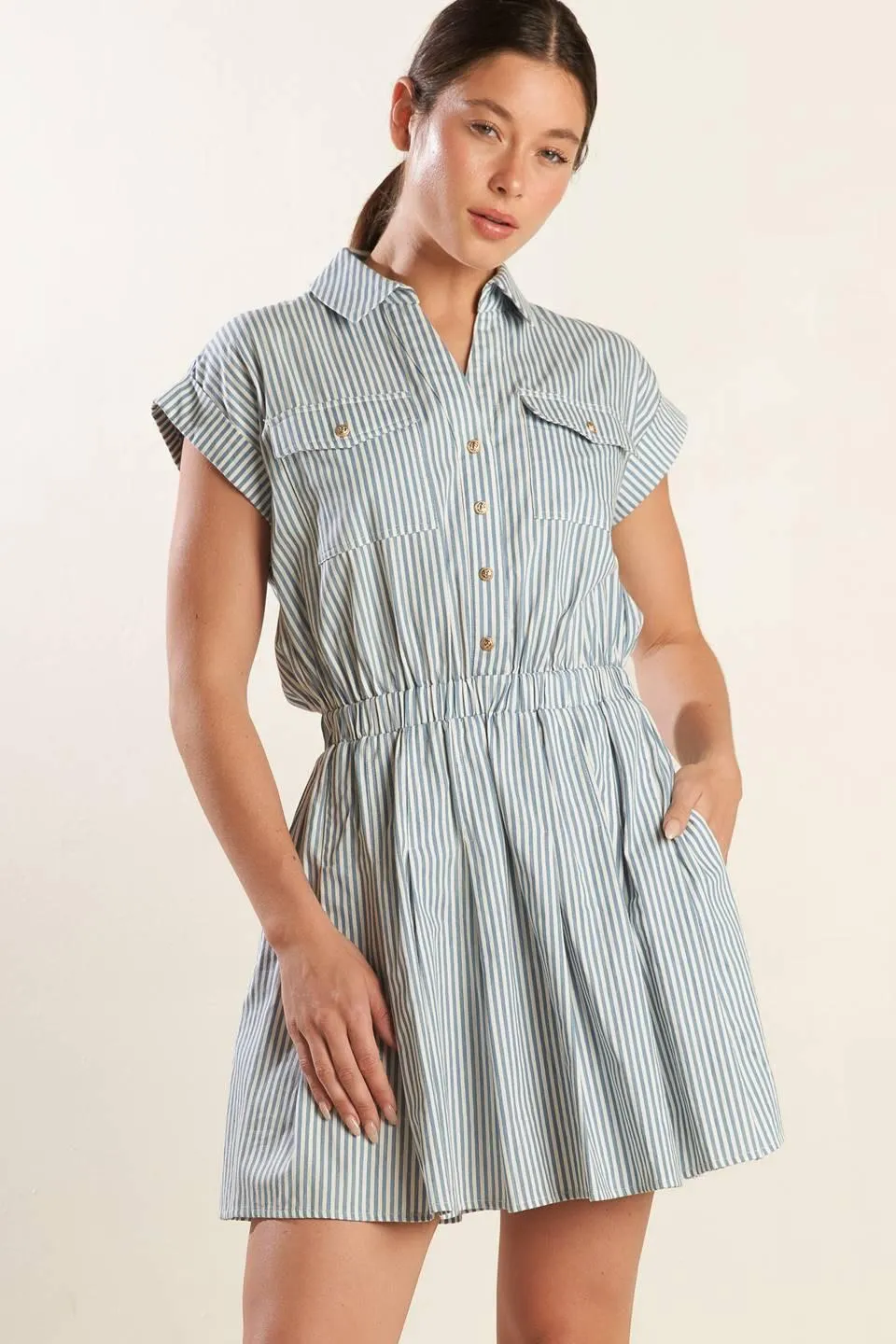 Champagne Toast Woven Mini Dress sold by Zulily