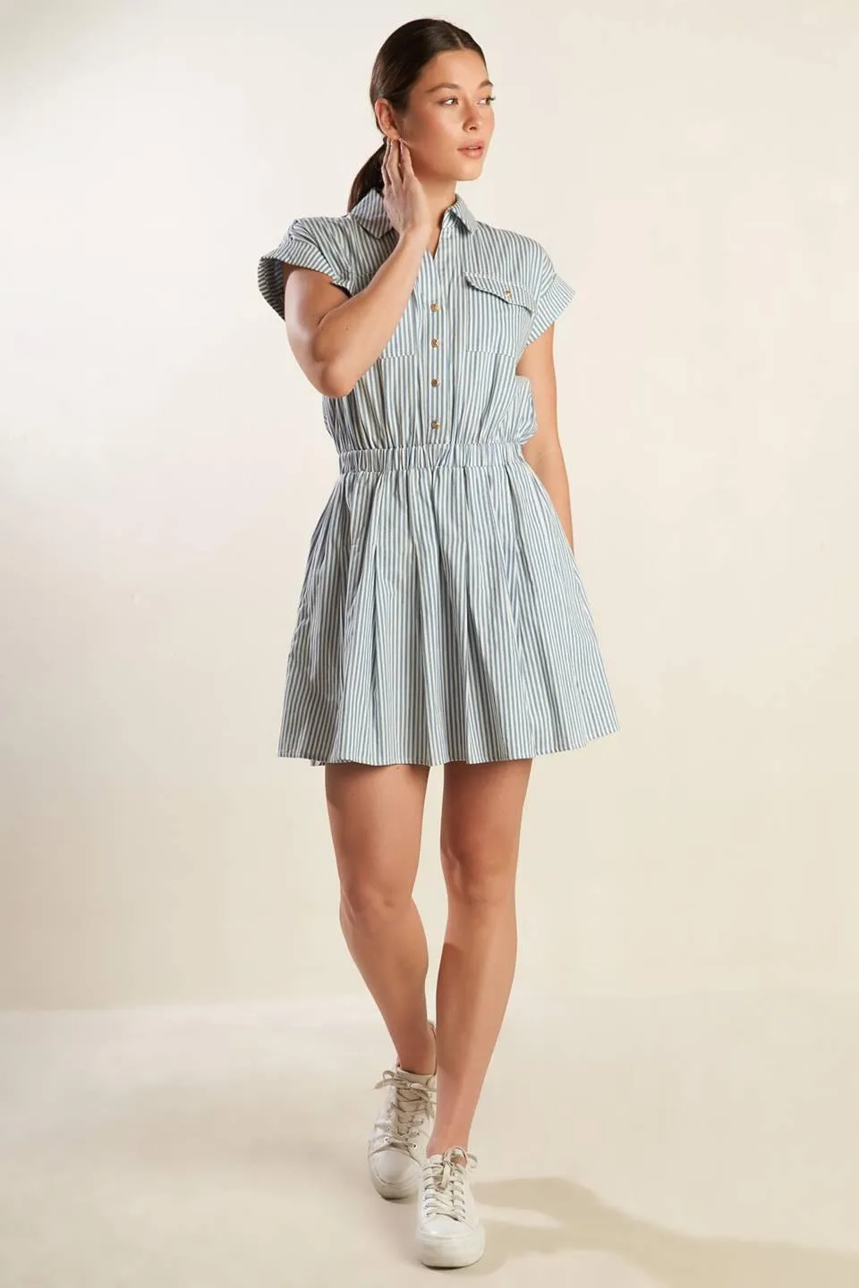 Champagne Toast Woven Mini Dress sold by Zulily product image thumbnail 2