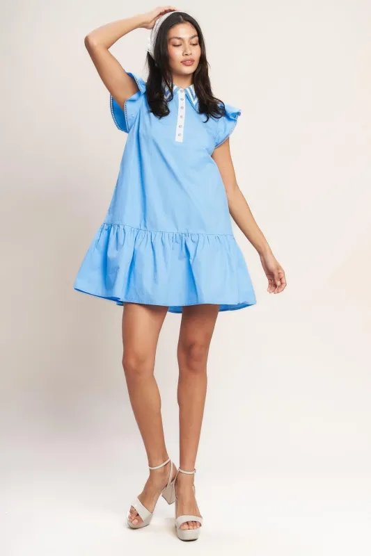 Sweet Days Woven Mini Dress made by Flying Tomato