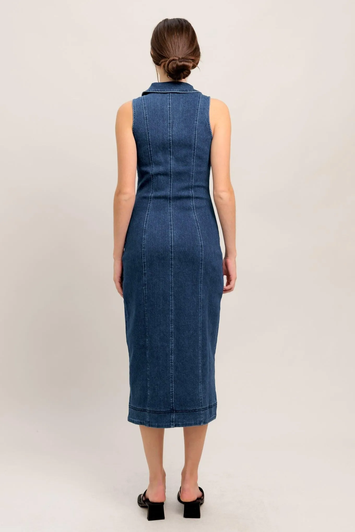 Everyday Edge Denim Midi Dress sold by Zulily product image thumbnail 2