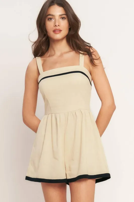 Lovely Line Woven Romper made by Flying Tomato