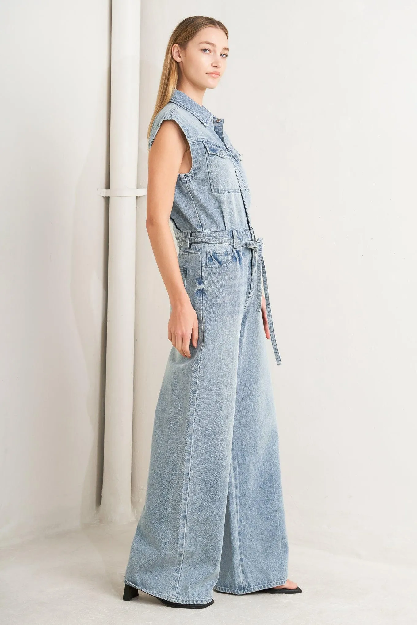 On My Way Denim Jumpsuit sold by Zulily product image thumbnail 3