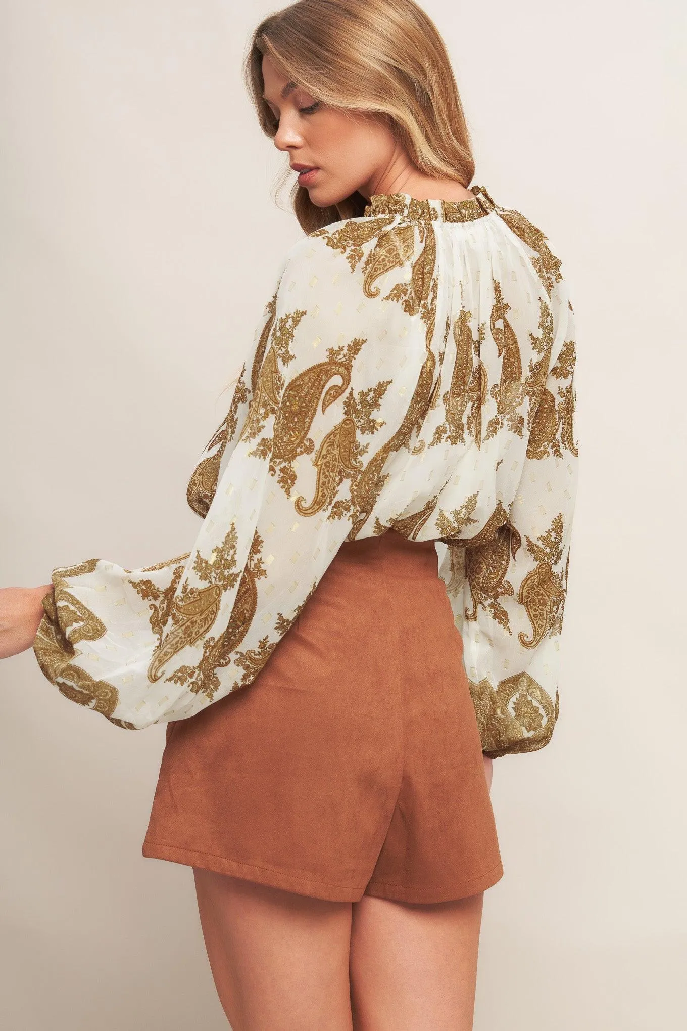 Moroccan Spice Ivory Woven Top sold by Zulily product image thumbnail 2