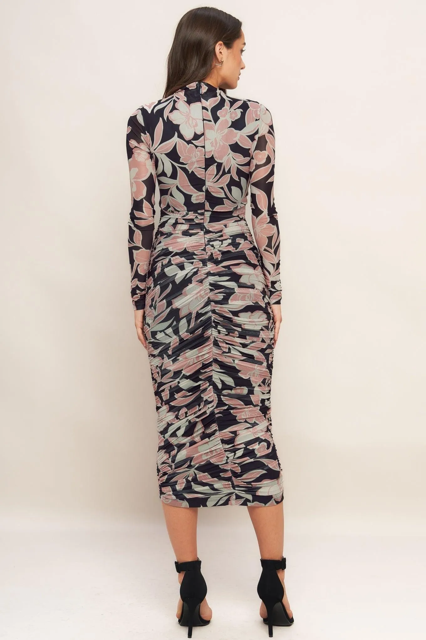 Muted Romance Power Mesh Midi Dress sold by Zulily product image thumbnail 4
