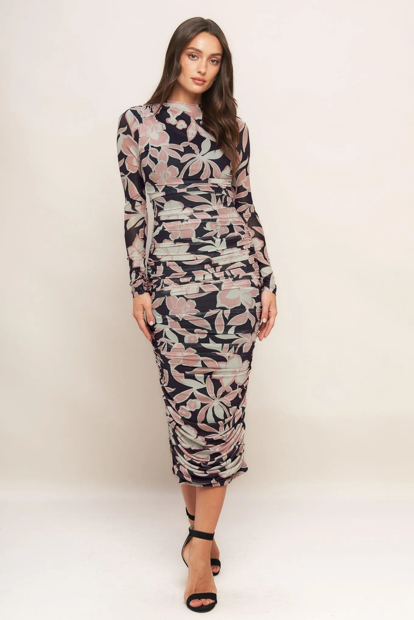 Muted Romance Power Mesh Midi Dress sold by Zulily