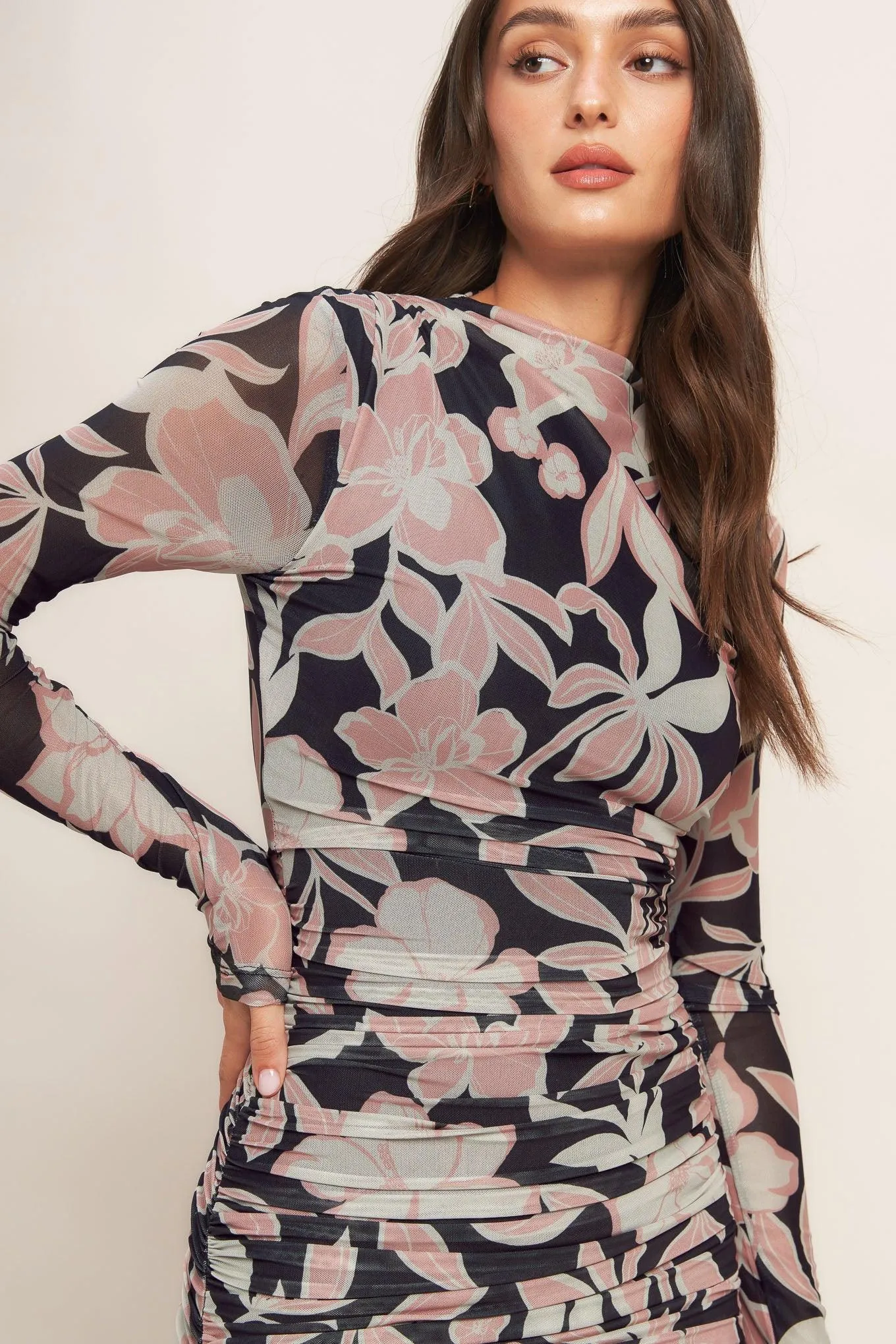 Muted Romance Power Mesh Midi Dress sold by Zulily product image thumbnail 2