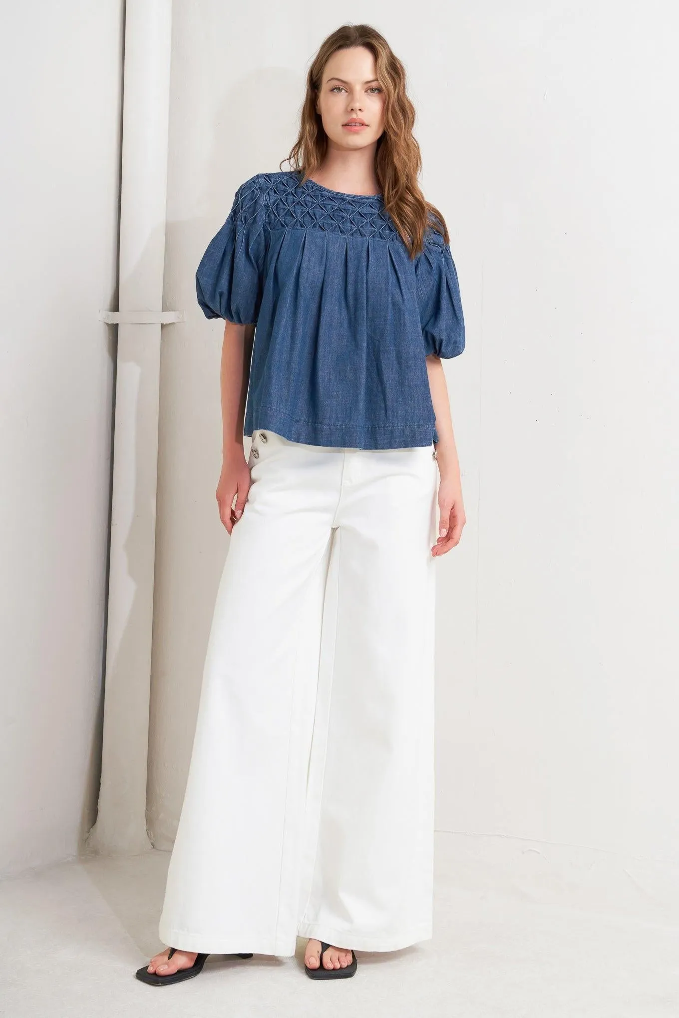 Cottage Spell Chambray Top sold by Zulily product image thumbnail 3